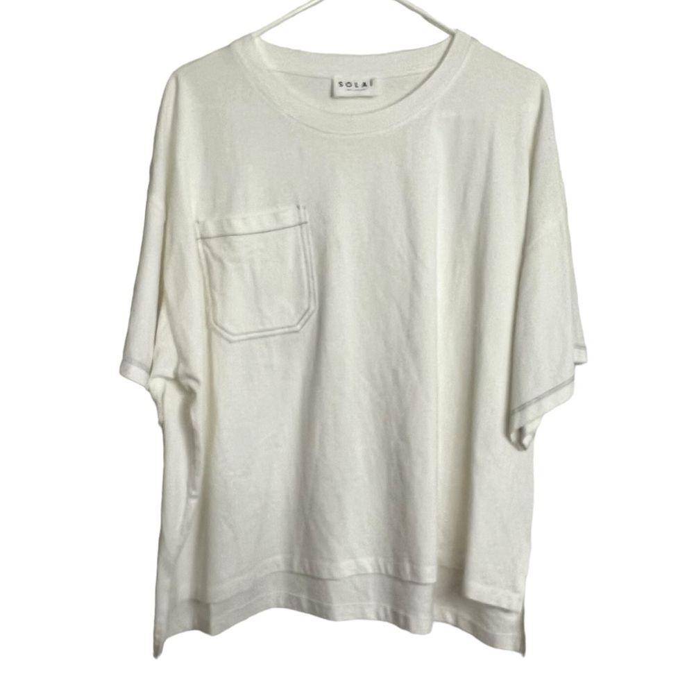 SOLAI OVERSIZED COTTON SHIRT DROPPED SHOULDER LAGENLOOK BOHO MINIMALIST ARTSY